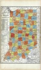 Indiana State Map, Clinton County 1903 Published by Middle West Publishing Co